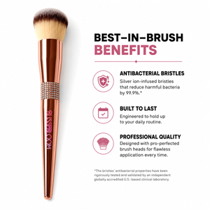 Rose gold blissebloom delicate soft Makeup Brush Blissebloom
