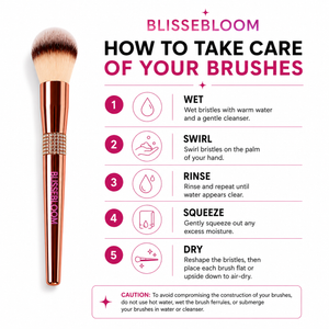 Rose gold blissebloom delicate soft Makeup Brush Blissebloom