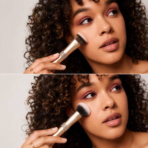 Blissebloom Champagne gold makeup brush set Blissebloom