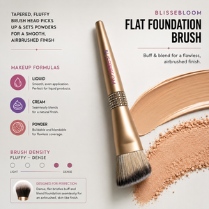 Blissebloom Champagne gold makeup brush set Blissebloom