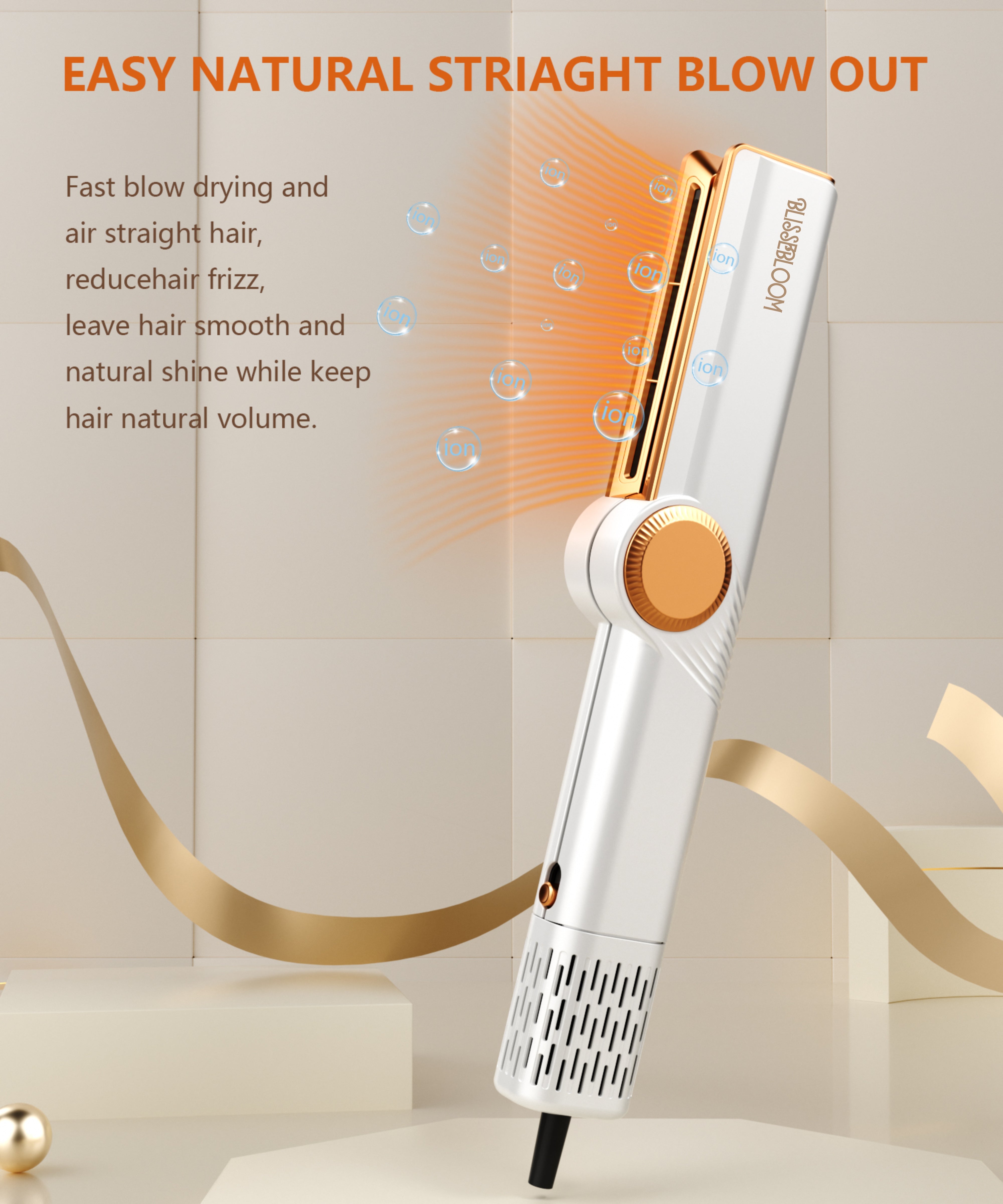 Blissebloom High-Speed Hair Straightener & Dryer (2-in-1) Blissebloom