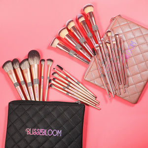 Rose gold blissebloom delicate soft Makeup Brush Blissebloom