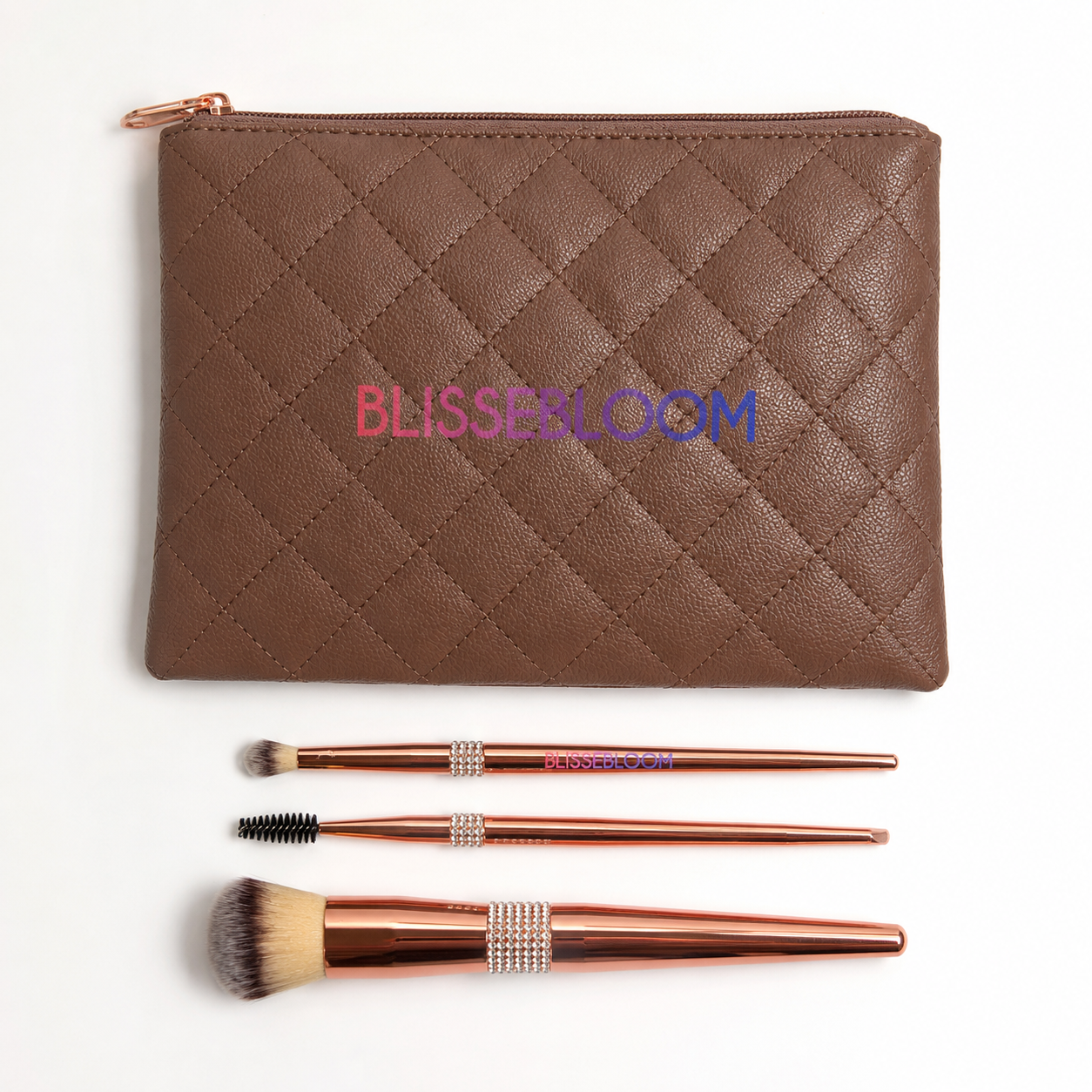 Rose gold blissebloom delicate soft Makeup Brush Blissebloom