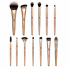 Champagne gold makeup brush set