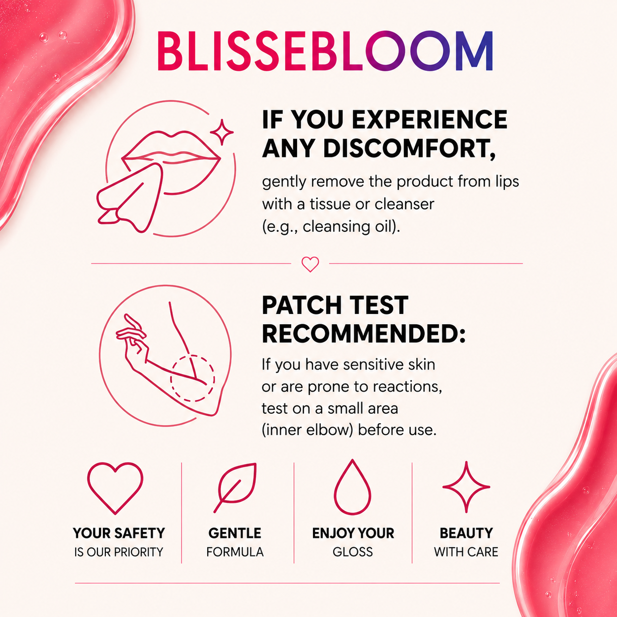 Blissebloom high pigment moisture Lipgloss Blissebloom