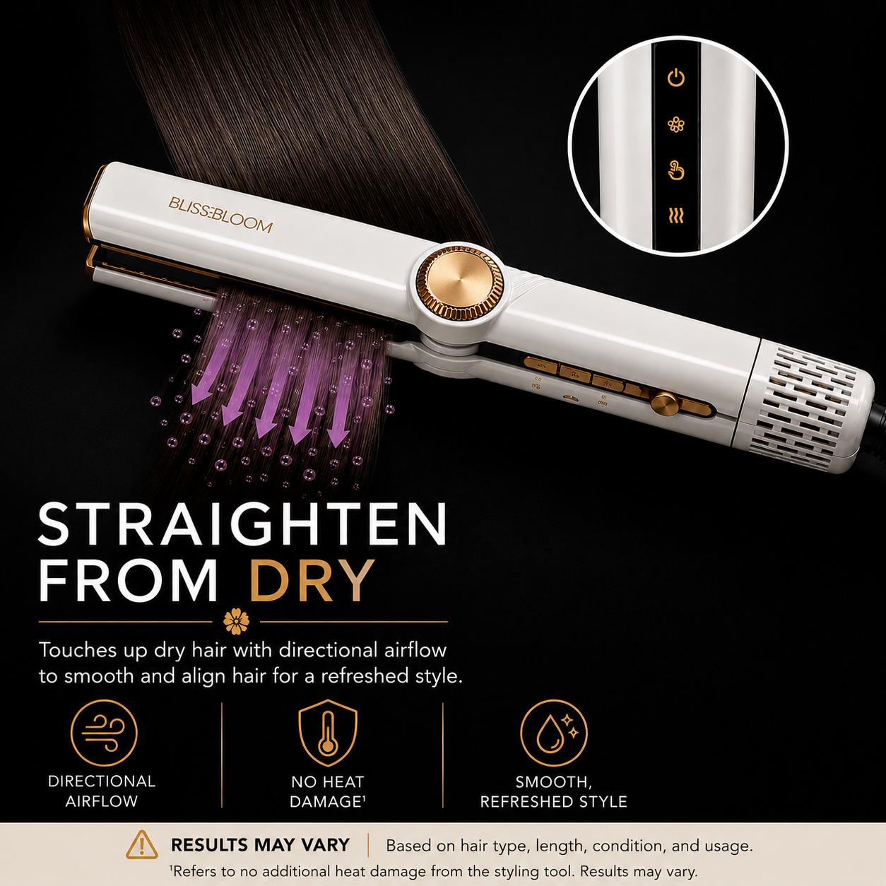 Hair Dryer & Straightener — Salon Results at Home(2 in 1) Blissebloom